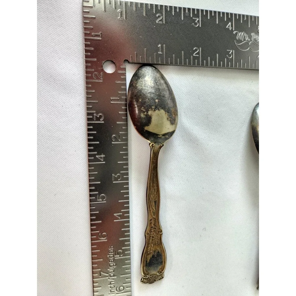 3 VTG MOTHERS SILVERPLATED SPOONS Flatware Wheat Harvest Thanksgiving Sickle